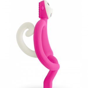 Matchstick Monkey Hryzadlo a zubná kefka Pink
