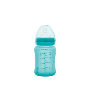 Everyday Baby Sklenená fľaša s termo senzorom 150ml, Turquoise