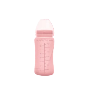Everyday Baby Sklenená fľaša so slamkou 240ml, Rose Pink