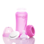 Everyday Baby Sklenená fľaša s termo senzorom 240ml, Pink