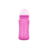 Everyday Baby Sklenená fľaša s termo senzorom 240ml, Pink