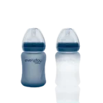 Everyday Baby Sklenená fľaša s termo senzorom 150ml, Blueberry