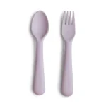 Mushie detský príbor Soft Lilac – Príbor pre deti pre deti z e-shopu Naša Bublinka Martin | detský obchod s obleče...