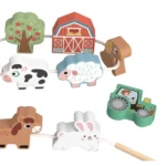 Tooky Toy Navliekanie Farma Pastel – Hračky od 0 do 3 rokov pre deti z e-shopu Naša Bublinka Martin | detský obchod s...