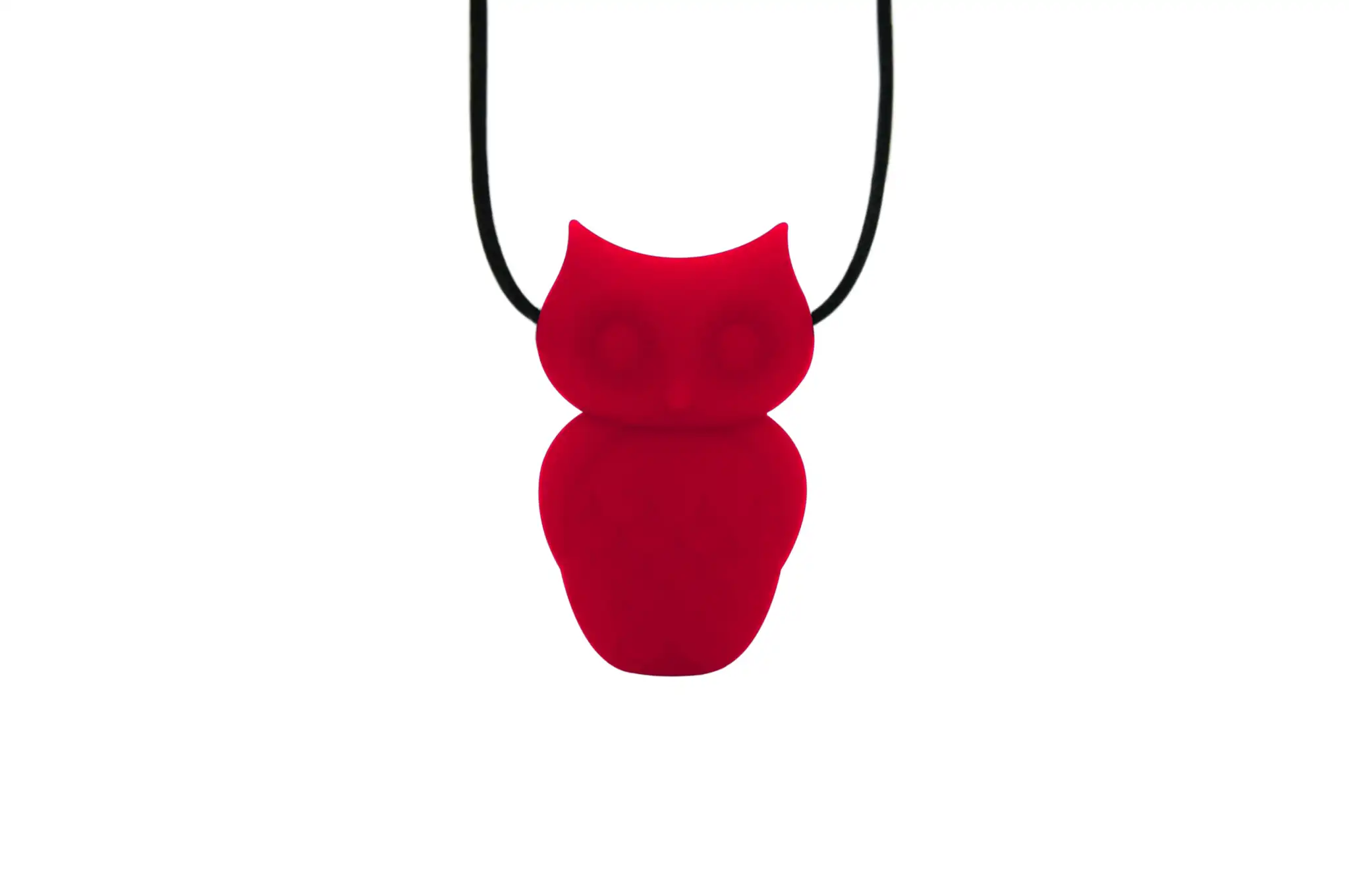 23398 Upokojujúci prívesok Sovička Červená Jellystone Designs – Hračky na rozvíjanie zmyslov pre deti z e-shopu Naša B...