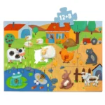 Obrovské hmatové puzzle Farma 12 ks – Hračky od 3 do 6 rokov pre deti z e-shopu Naša Bublinka Martin | detský obcho...