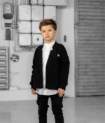 MashMnie Kardigán WOLF Čierny – Detské oblečenie pre deti z e-shopu Naša Bublinka Martin | detský obchod s obleče...