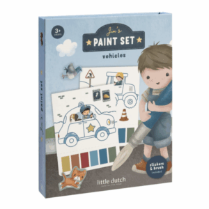 Little Dutch Omaľovánky s vodovkami a samolepkami Jim Doprava – Hračky pre deti z e-shopu Naša Bublinka Martin | det...