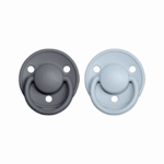BIBS De Lux cumlíky z prírodného kaučuku 2ks Iron/Baby Blue – BIBS De Lux pre deti z e-shopu Naša Bublinka Martin |...