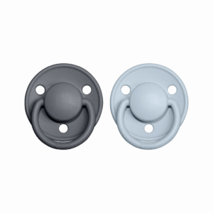 BIBS De Lux cumlíky z prírodného kaučuku 2ks Iron/Baby Blue – BIBS De Lux pre deti z e-shopu Naša Bublinka Martin |...