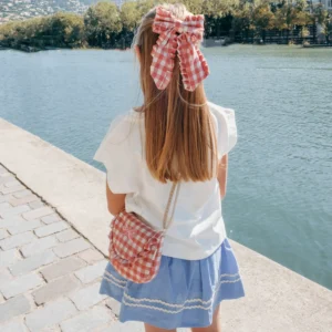 Rockahula Kids Francúzska sponka Gingham Ruffle Long Bow – Doplnky pre deti z e-shopu Naša Bublinka Martin | detský o...