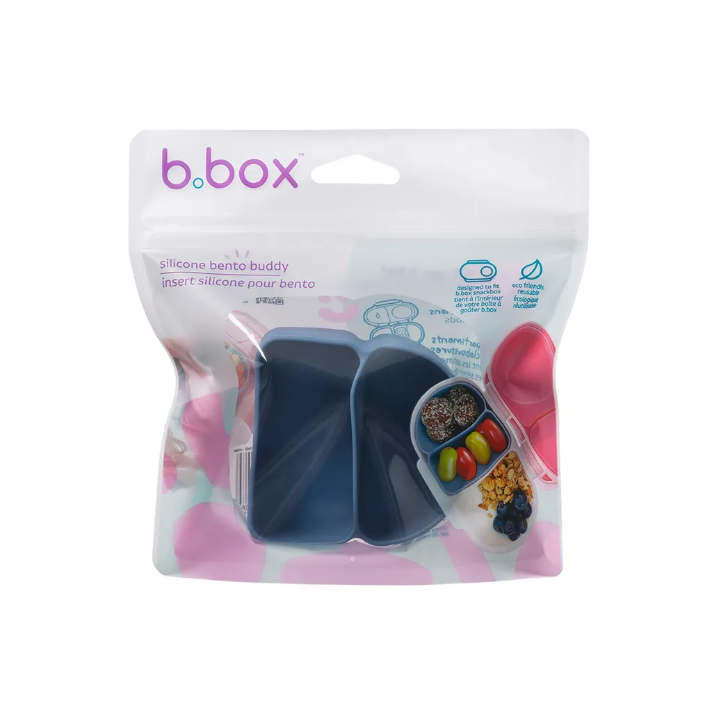 33048 B.Box Silikónový bento organizér do malého desiatového boxu – modrý – Desiatové boxy pre deti z e-shopu Naša B...