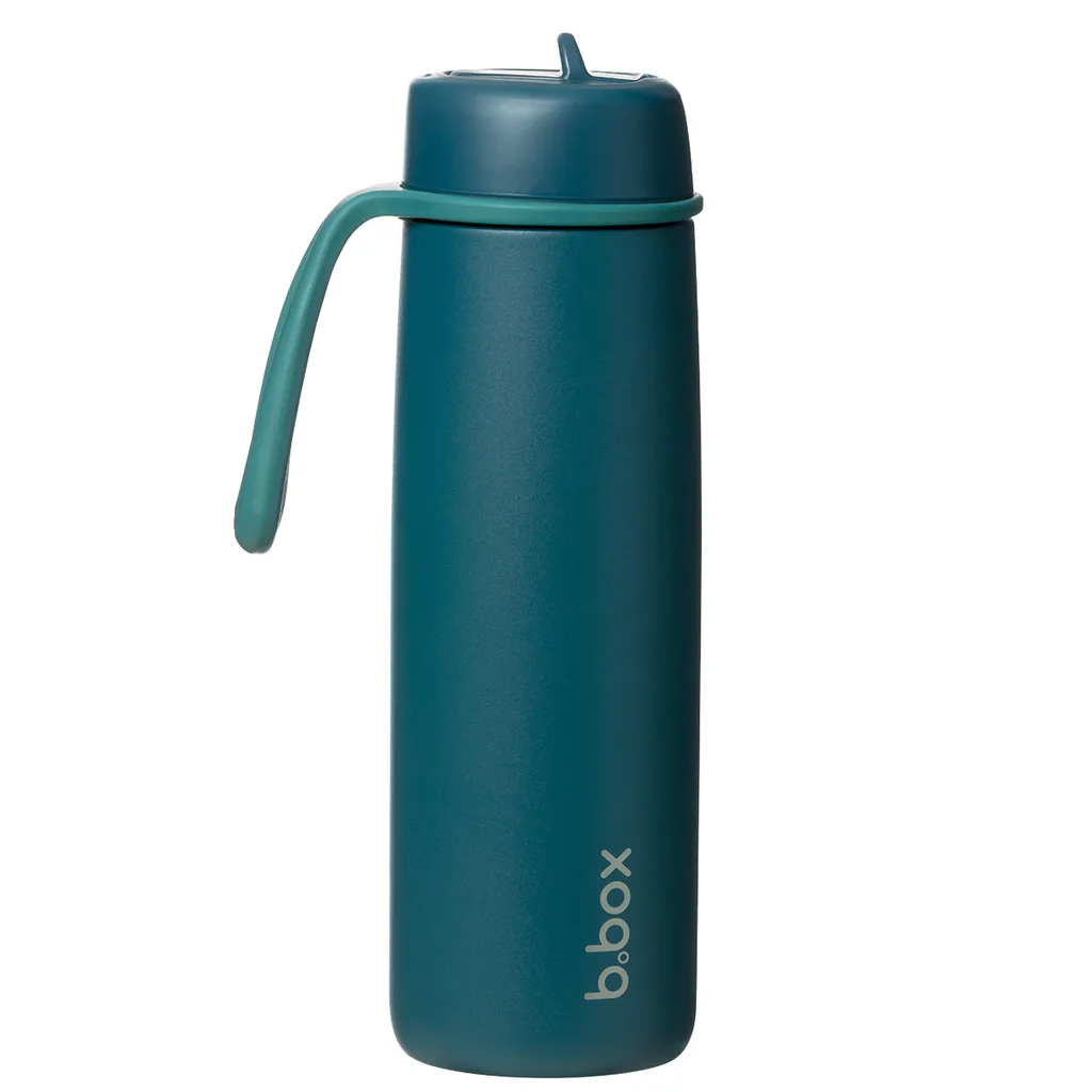 33119 B.Box Nerezová termofľaša so slamkou 690ml Sea Glass – Fľaše pre deti z e-shopu Naša Bublinka Martin | detský obc...