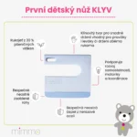 SKÅGFÄ Prvý detský nôž KLYV – Aqua – Detský riad pre deti z e-shopu Naša Bublinka Martin | detský obchod s ob...