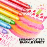 Jar Meló Jemné voskovky Umývateľné Glitter 24 ks