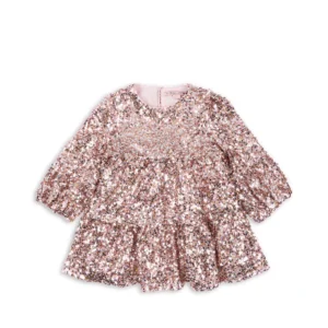 Konges Sløjd Šaty Lila Sequins Dress Grey/Rosa – Detské oblečenie pre deti z e-shopu Naša Bublinka Martin | detský...