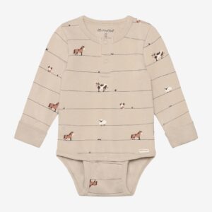 Minymo Body s dlhým rukávom Feather Gray – Detské oblečenie pre deti z e-shopu Naša Bublinka Martin | detský obcho...