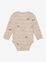Minymo Body s dlhým rukávom Feather Gray – Detské oblečenie pre deti z e-shopu Naša Bublinka Martin | detský obcho...