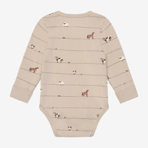 Minymo Body s dlhým rukávom Feather Gray – Detské oblečenie pre deti z e-shopu Naša Bublinka Martin | detský obcho...