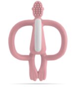 Matchstick Monkey Hryzadlo a zubná kefka Dusty Pink – Hračky pre deti z e-shopu Naša Bublinka Martin | detský obchod...
