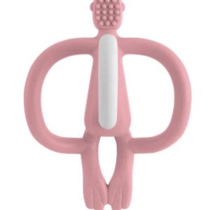 Matchstick Monkey Hryzadlo a zubná kefka Dusty Pink – Hračky pre deti z e-shopu Naša Bublinka Martin | detský obchod...