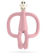 Matchstick Monkey Hryzadlo a zubná kefka Dusty Pink – Hračky pre deti z e-shopu Naša Bublinka Martin | detský obchod...