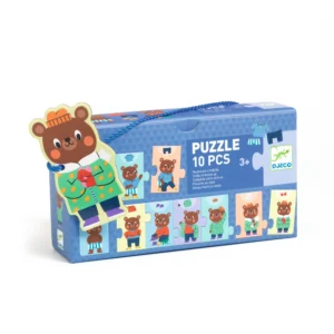 Djeco Postupové puzzle Obleč medvedíka – Hračky pre deti z e-shopu Naša Bublinka Martin | detský obchod s oblečen...
