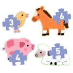Djeco Prvé puzzle Na farme – Hračky pre deti z e-shopu Naša Bublinka Martin | detský obchod s oblečením, obuvou, h...